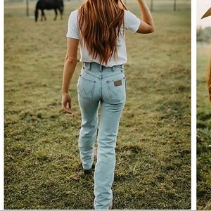 Wrangler Natural Rise slim fit tapered leg black jeans. 00x34